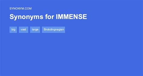 Immense Synonyms & Antonyms .
